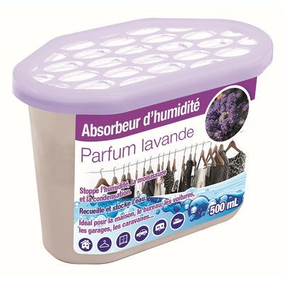 ABSORBEUR DÉSHUMIDIFICATEUR PARFUMÉ & ABSORBEUR D'HUMIDITÉ 500 ML LAVANDE