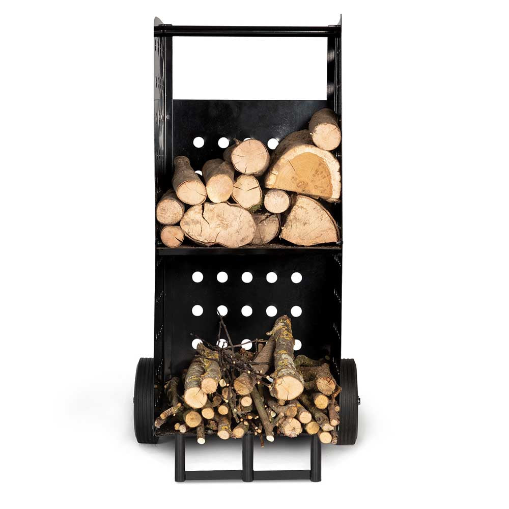 PORTE-BÛCHE MÉTAL SUR ROUES (1)