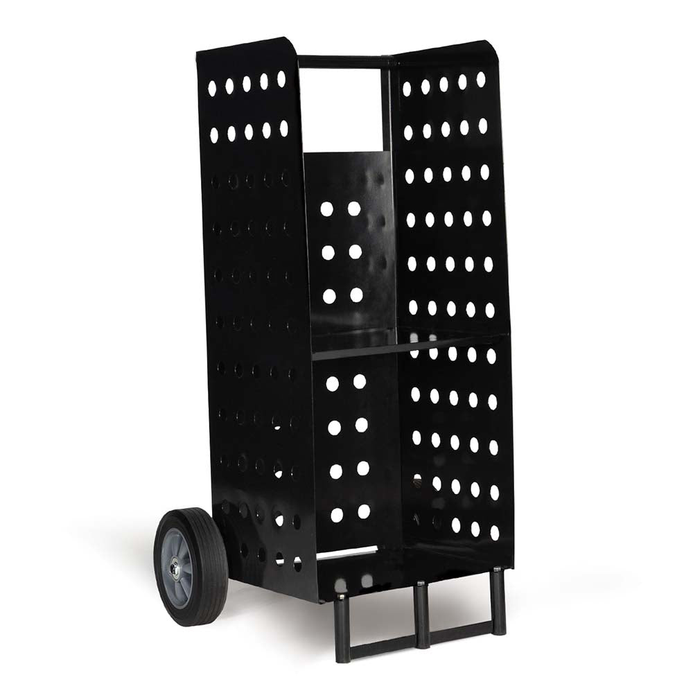 PORTE-BÛCHE MÉTAL SUR ROUES