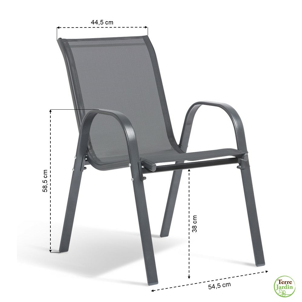 CHAISES TEXTILÈNE EMPILABLES X4 (5)