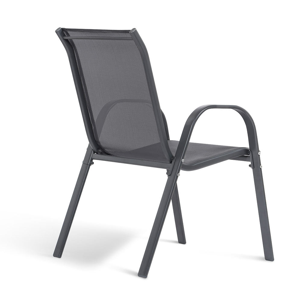 CHAISES TEXTILÈNE EMPILABLES X6 (6) & CHAISES TEXTILÈNE EMPILABLES ANTHRACITE X6 (4)