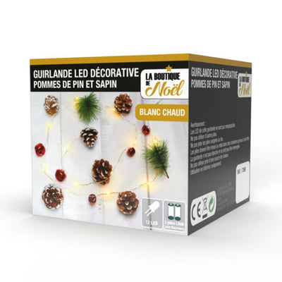 GUIRLANDE POMME DE PIN LED