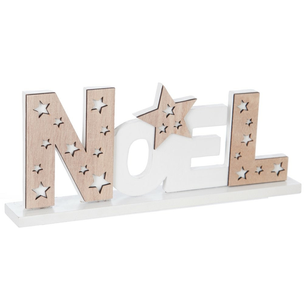 DÉCO BOIS LETTRE NOËL ÉTOILE