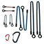 ATTACHES UNIVERSELLES ET MOUSQUETONS X10