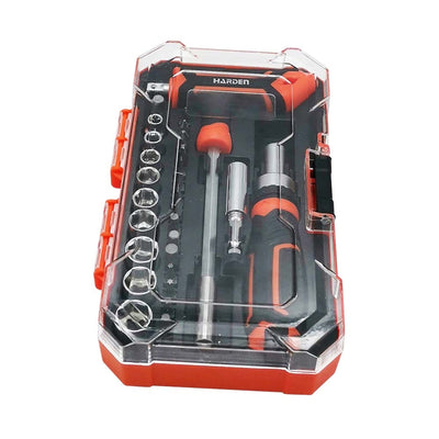COFFRET TOURNEVIS À CLIQUET ET EMBOUTS