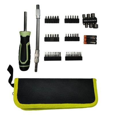 COFFRET TOURNEVIS LED PORTE-EMBOUT MAGNÉTIQUE TÉLESCOPIQUE