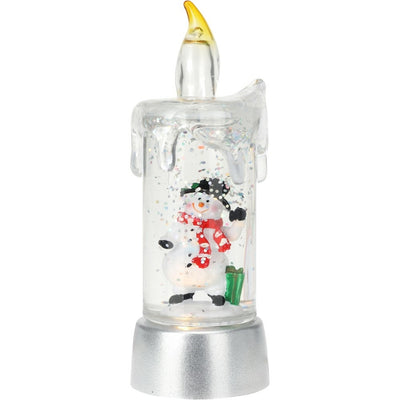 BOUGIE TRANSPARENTE LUMINEUSE AVEC DÉCORATION