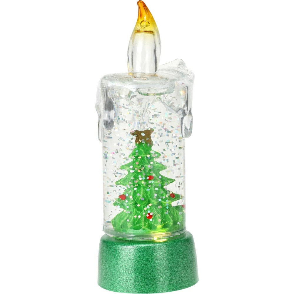 BOUGIE TRANSPARENTE LUMINEUSE AVEC DÉCORATION (3)