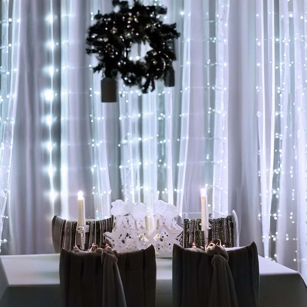 RIDEAU LUMINEUX CUIVRE 3 X 3 M USB AVEC TÉLECOMMANDE (1)