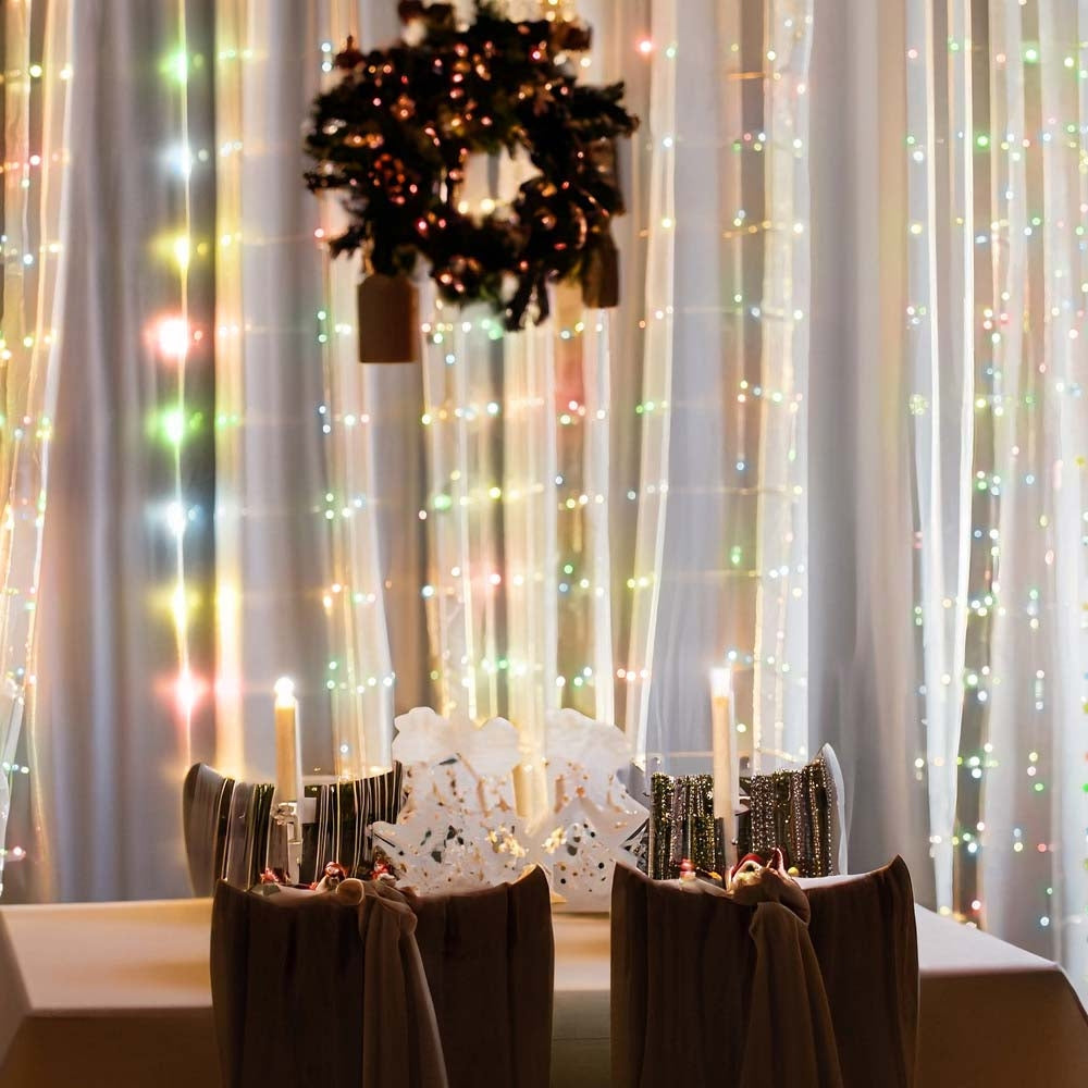 RIDEAU LUMINEUX CUIVRE 3 X 3 M USB AVEC TÉLECOMMANDE (3)