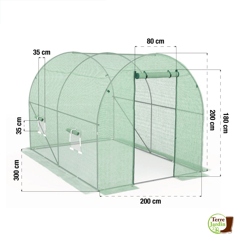 SERRE DE JARDIN TUNNEL 2 X 3 M (1)