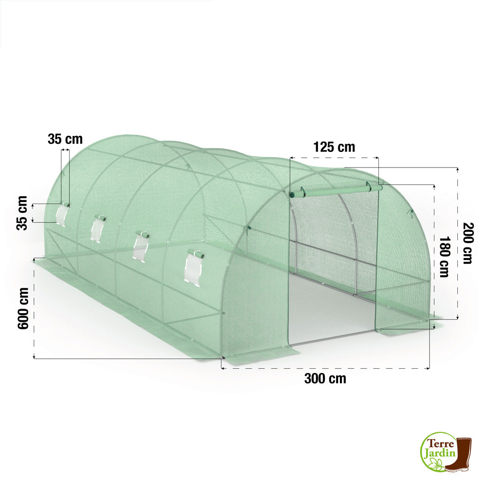 SERRE DE JARDIN TUNNEL 3 X 6 M (1)