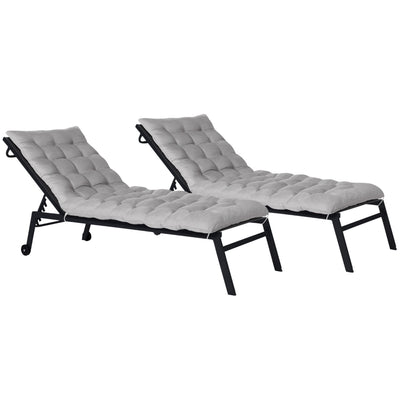 COUSSIN UNIVERSEL POUR BAIN DE SOLEIL GRIS X2