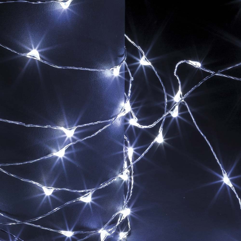GUIRLANDE ÉLECTRIQUE EXTÉRIEUR CUIVRE 100 LED BLANC FROID
