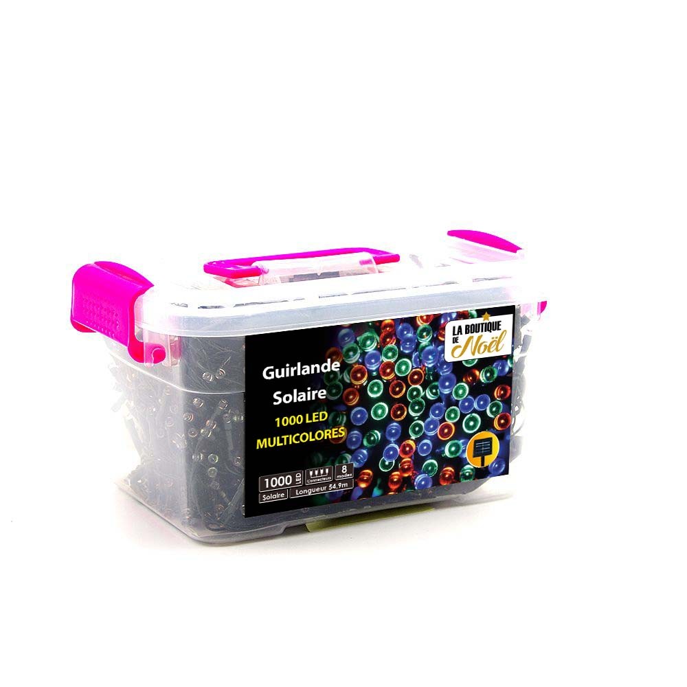GUIRLANDE SOLAIRE 1000 LED MULTICOLORE