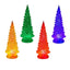 SAPIN PAILLETÉ LED X4