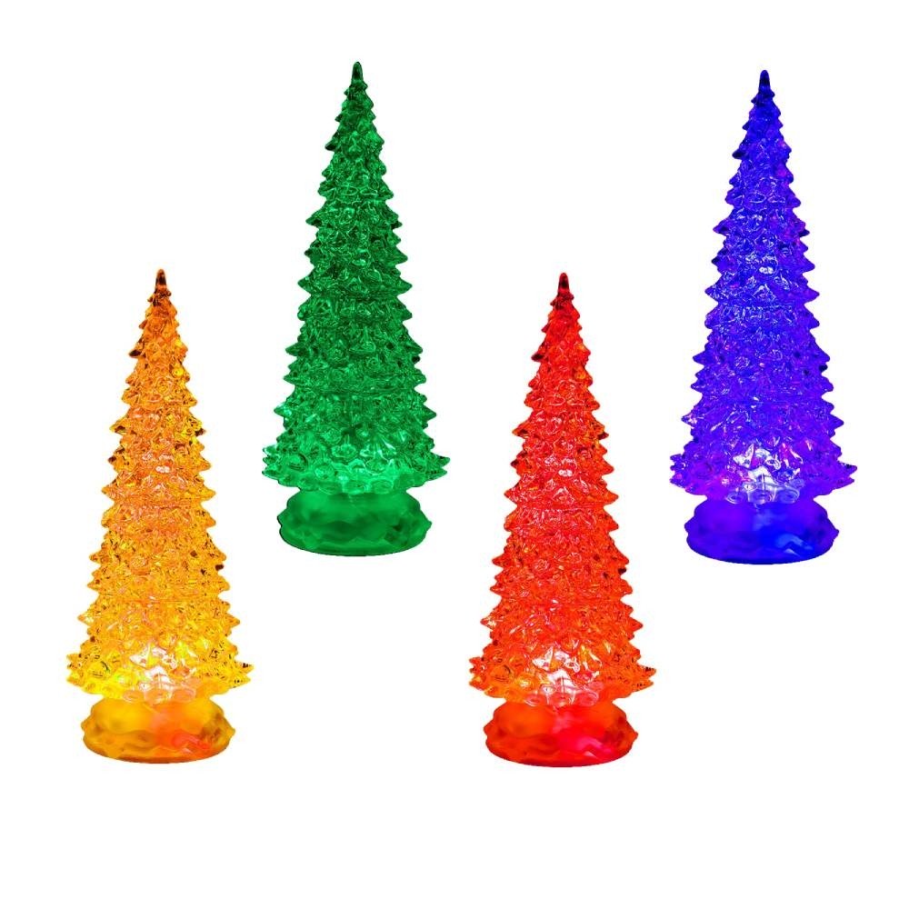 SAPIN PAILLETÉ LED X4