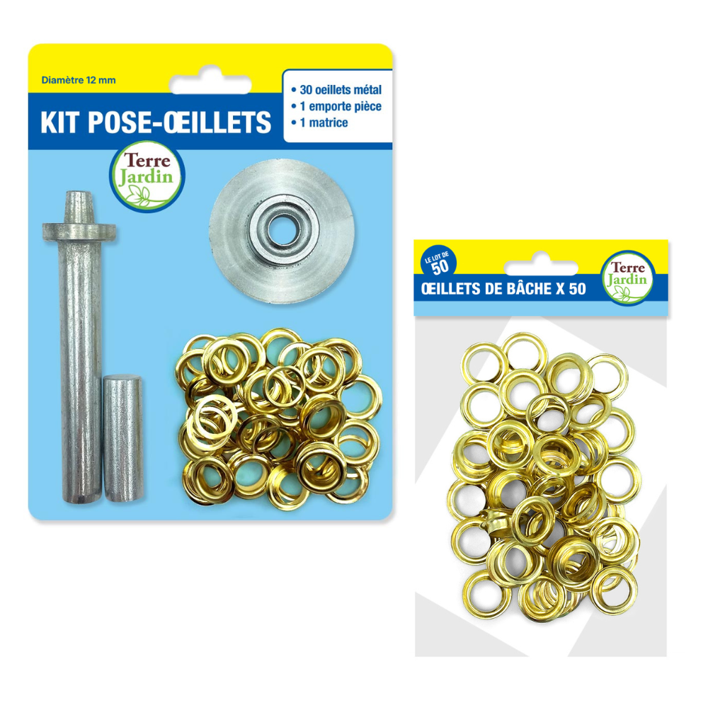 1 kit pose œillets + 1 lot d’œillets