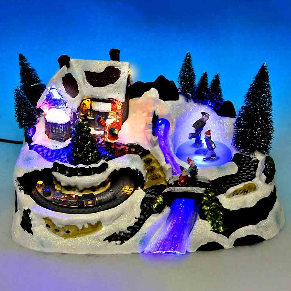 VILLAGE DE NOËL ÉGLISE TRAIN PATINOIRE (1)