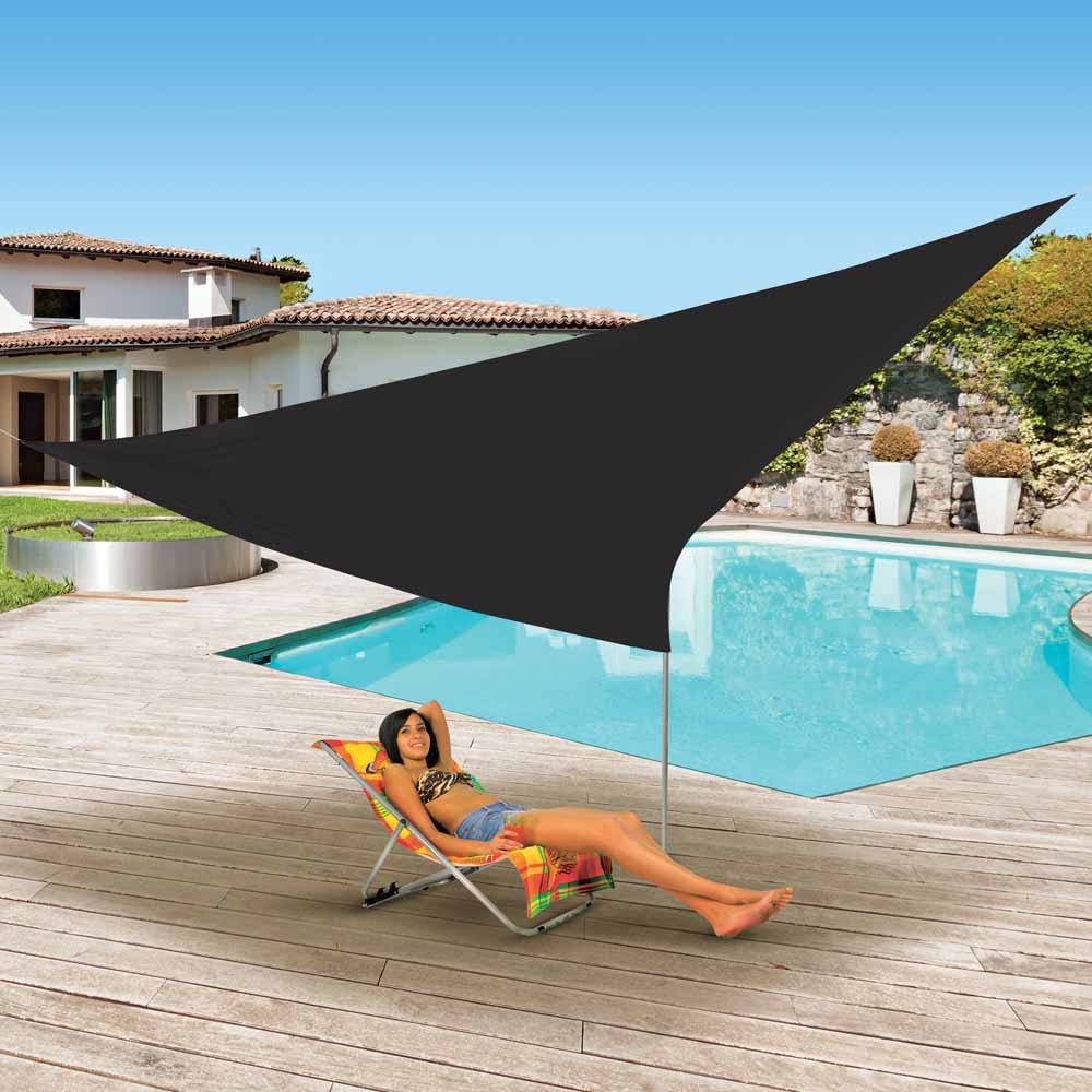 VOILE D'OMBRAGE 3,6 X 3,6 X 3,6 M NOIR (1) & VOILE D'OMBRAGE 5 X 5 X 5 M NOIR (1)