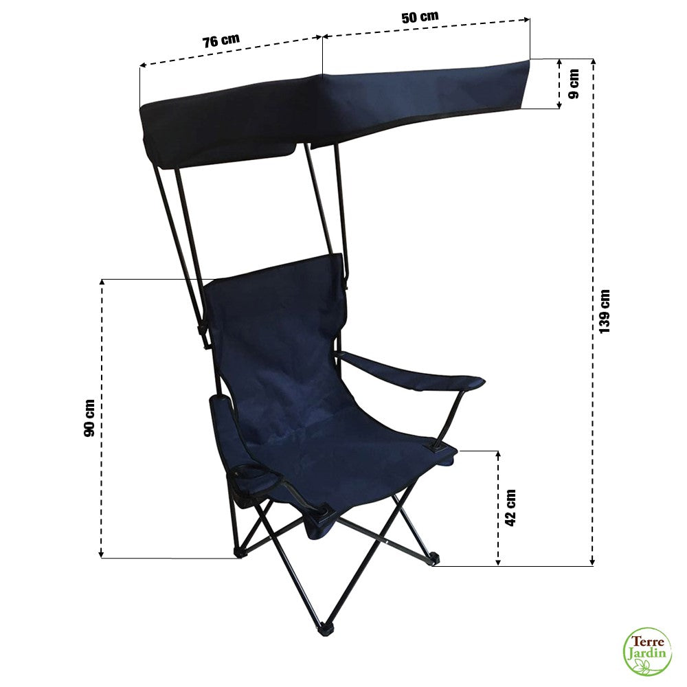 FAUTEUIL PLIANT PARE-SOLEIL (2) & FAUTEUIL PLIANT PARE SOLEIL BLEU (1)