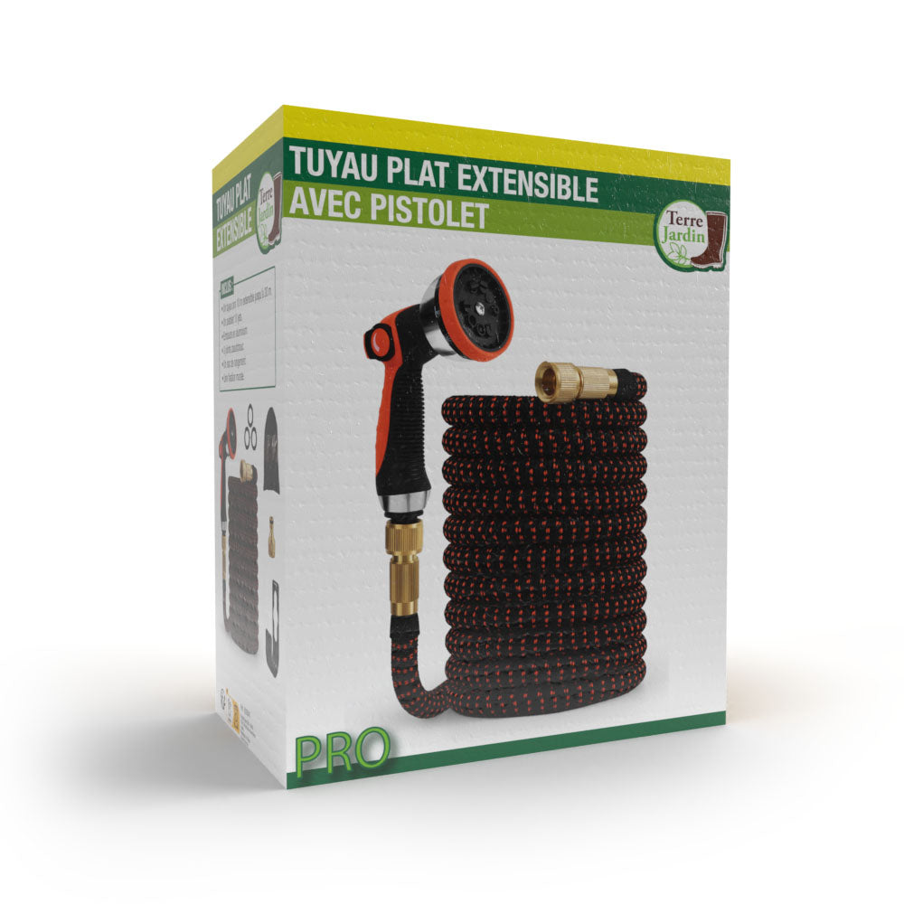 TUYAU PLAT EXTENSIBLE PRO AVEC PISTOLET (2) & TUYAU PLAT EXTENSIBLE PRO AVEC PISTOLET 15M (2)